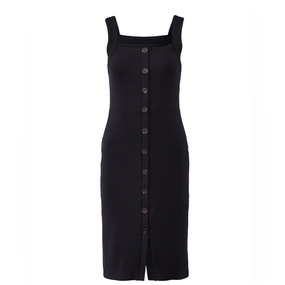 Ann Taylor Black Button-Down Dress
